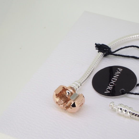 Pandora Moments Rose Snake Chain Bracelet 580702 - Picture 6 of 8